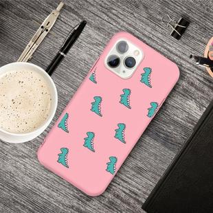 For iPhone 11 Pro Cartoon Animal Pattern Shockproof TPU Protective Case(Pink Dinosaurs)