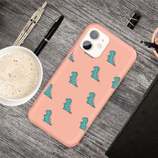 For iPhone 11 Cartoon Animal Pattern Shockproof TPU Protective Case(Orange Dinosaurs)