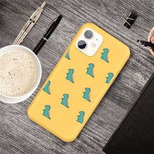 For iPhone 11 Cartoon Animal Pattern Shockproof TPU Protective Case(Yellow Dinosaurs)