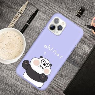For iPhone 11 Pro Max Cartoon Animal Pattern Shockproof TPU Protective Case(Purple Panda)