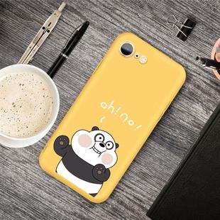For iPhone SE 2022 / SE 2020 /  8 / 7 Cartoon Animal Pattern Shockproof TPU Protective Case(Yellow Panda)