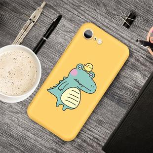For iPhone SE 2022 / SE 2020 /  8 / 7 Cartoon Animal Pattern Shockproof TPU Protective Case(Yellow Crocodile Bird)