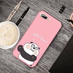 For iPhone 8 Plus & 7 Plus Cartoon Animal Pattern Shockproof TPU Protective Case(Pink Panda)