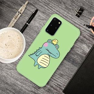 For Galaxy S20+ Cartoon Animal Pattern Shockproof TPU Protective Case(Green Crocodile Bird)