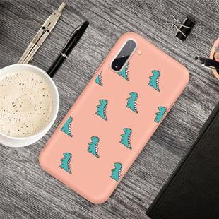 For Galaxy Note 10 Cartoon Animal Pattern Shockproof TPU Protective Case(Orange Dinosaurs)