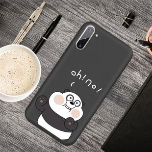 For Galaxy Note 10 Cartoon Animal Pattern Shockproof TPU Protective Case(Black Panda)