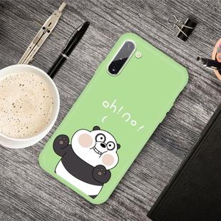 For Galaxy Note 10 Cartoon Animal Pattern Shockproof TPU Protective Case(Green Panda)