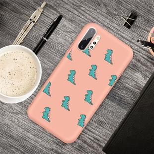 For Galaxy Note 10+ Cartoon Animal Pattern Shockproof TPU Protective Case(Orange Dinosaurs)