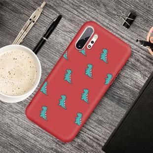 For Galaxy Note 10+ Cartoon Animal Pattern Shockproof TPU Protective Case(Red Dinosaurs)