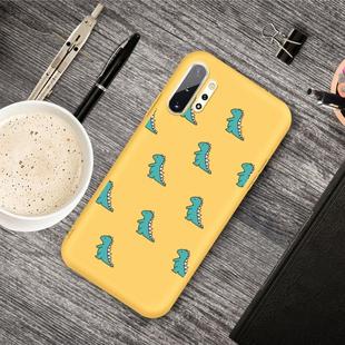 For Galaxy Note 10+ Cartoon Animal Pattern Shockproof TPU Protective Case(Yellow Dinosaurs)