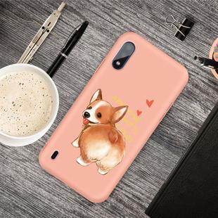 For Galaxy A10 Cartoon Animal Pattern Shockproof TPU Protective Case(Orange Corgi)