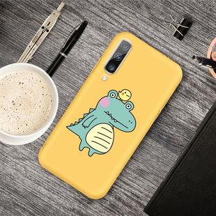 For Galaxy A50 Cartoon Animal Pattern Shockproof TPU Protective Case(Yellow Crocodile Bird)