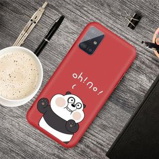 For Galaxy A51 Cartoon Animal Pattern Shockproof TPU Protective Case(Red Panda)
