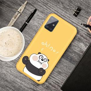 For Galaxy A71 Cartoon Animal Pattern Shockproof TPU Protective Case(Yellow Panda)