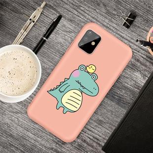 For Galaxy A81 & Note 10 Lite Cartoon Animal Pattern Shockproof TPU Protective Case(Orange Crocodile Bird)