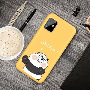 For Galaxy A81 & Note 10 Lite Cartoon Animal Pattern Shockproof TPU Protective Case(Yellow Panda)