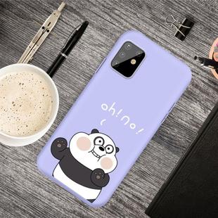 For Galaxy A81 & Note 10 Lite Cartoon Animal Pattern Shockproof TPU Protective Case(Purple Panda)