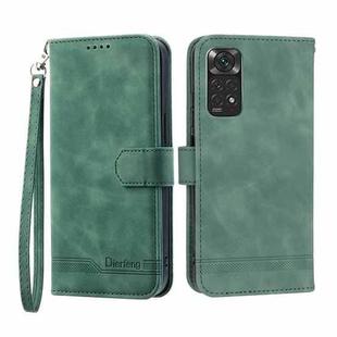 For Xiaomi Redmi Note 11 / Note 11S Dierfeng Dream Line TPU + PU Leather Phone Case(Green)