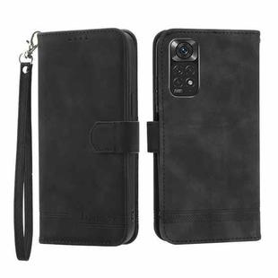 For Xiaomi Redmi Note 11 / Note 11S Dierfeng Dream Line TPU + PU Leather Phone Case(Black)