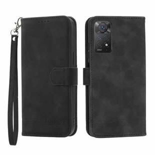 For Xiaomi Redmi Note 11 Pro Foreign Dierfeng Dream Line TPU + PU Leather Phone Case(Black)