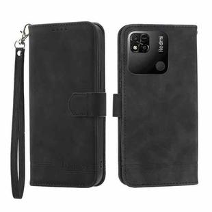 For Xiaomi Redmi 10A Dierfeng Dream Line TPU + PU Leather Phone Case(Black)