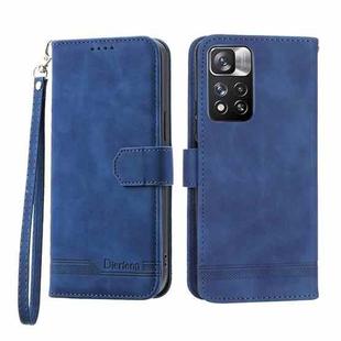 For Xiaomi Redmi Note 11 Pro Max Dierfeng Dream Line TPU + PU Leather Phone Case(Blue)