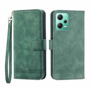 For Xiaomi Redmi Note 12 Global Dierfeng Dream Line TPU + PU Leather Phone Case(Green)