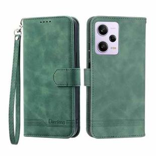 For Xiaomi Redmi Note 12 Pro 5G Global Dierfeng Dream Line TPU + PU Leather Phone Case(Green)