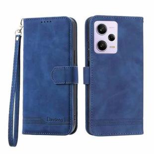 For Xiaomi Redmi Note 12 Pro 5G Global Dierfeng Dream Line TPU + PU Leather Phone Case(Blue)