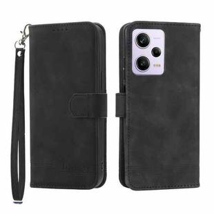 For Xiaomi Redmi Note 12 Pro 5G Global Dierfeng Dream Line TPU + PU Leather Phone Case(Black)