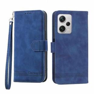 For Xiaomi Redmi Note 12 Pro+ Global Dierfeng Dream Line TPU + PU Leather Phone Case(Blue)