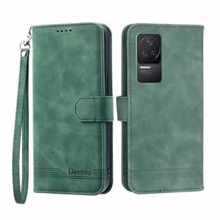 For Xiaomi Redmi K50 / K50 Pro Dierfeng Dream Line TPU + PU Leather Phone Case(Green)