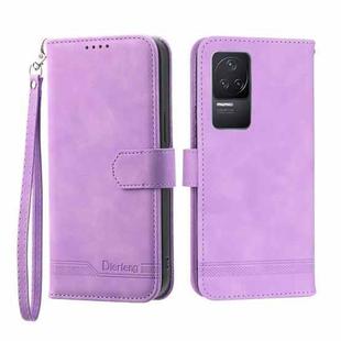 For Xiaomi Redmi K50 / K50 Pro Dierfeng Dream Line TPU + PU Leather Phone Case(Purple)