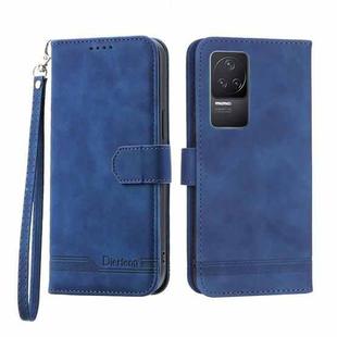 For Xiaomi Redmi K50 / K50 Pro Dierfeng Dream Line TPU + PU Leather Phone Case(Blue)