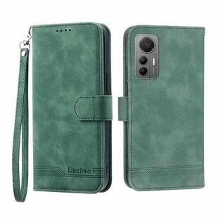 For Xiaomi 12 Pro Dierfeng Dream Line TPU + PU Leather Phone Case(Green)