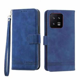 For Xiaomi 13 Dierfeng Dream Line TPU + PU Leather Phone Case(Blue)