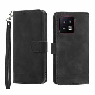 For Xiaomi 13 Dierfeng Dream Line TPU + PU Leather Phone Case(Black)