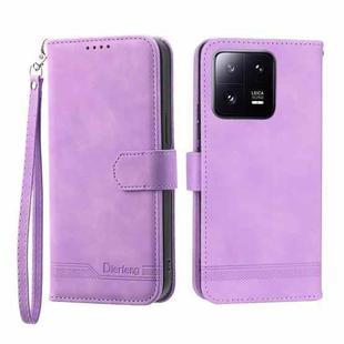For Xiaomi 13 Pro Dierfeng Dream Line TPU + PU Leather Phone Case(Purple)