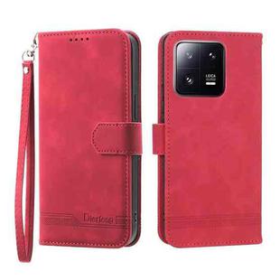 For Xiaomi 13 Pro Dierfeng Dream Line TPU + PU Leather Phone Case(Red)