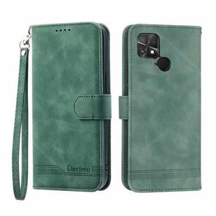 For Xiaomi Poco C40 Dierfeng Dream Line TPU + PU Leather Phone Case(Green)