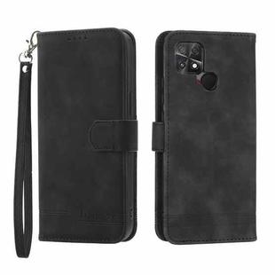For Xiaomi Poco C40 Dierfeng Dream Line TPU + PU Leather Phone Case(Black)