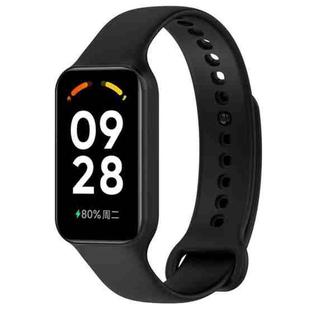 For Redmi Band 2 Solid Color Silicone Integrated Watch Band(Black)