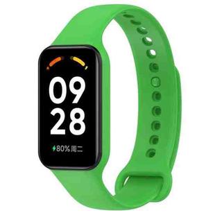 For Redmi Band 2 Solid Color Silicone Integrated Watch Band(Green)