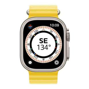 S18 Ultra 2.1 inch Wireless Charging Smart Watch Support NFC / Heart Rate Monitoring / Blood Pressure Monitoring(Yellow)