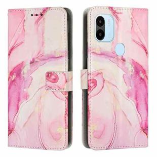 For Xiaomi Redmi A1+ Painted Marble Pattern Leather Phone Case(Rose Gold)