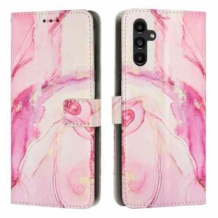 For Samsung Galaxy A54 Painted Marble Pattern Leather Phone Case(Rose Gold)