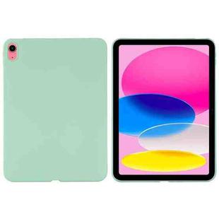 For iPad 10th Gen 10.9 2022 Solid Color Liquid Silicone Dropproof Full Coverage Tablet Case(Green)