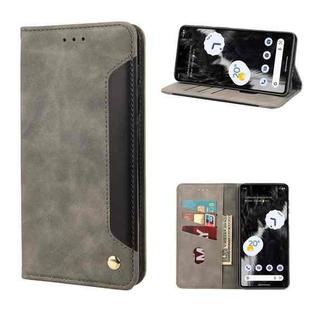 For Google Pixel 7a Skin Feel Splicing Leather Phone Case(Grey)