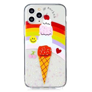 For iPhone 11 Pro Transparent TPU Pattern Protective Case(Ice Cream)