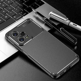 For Xiaomi Redmi Note 12 Global/Poco X5 Carbon Fiber Texture Shockproof TPU Phone Case(Black)